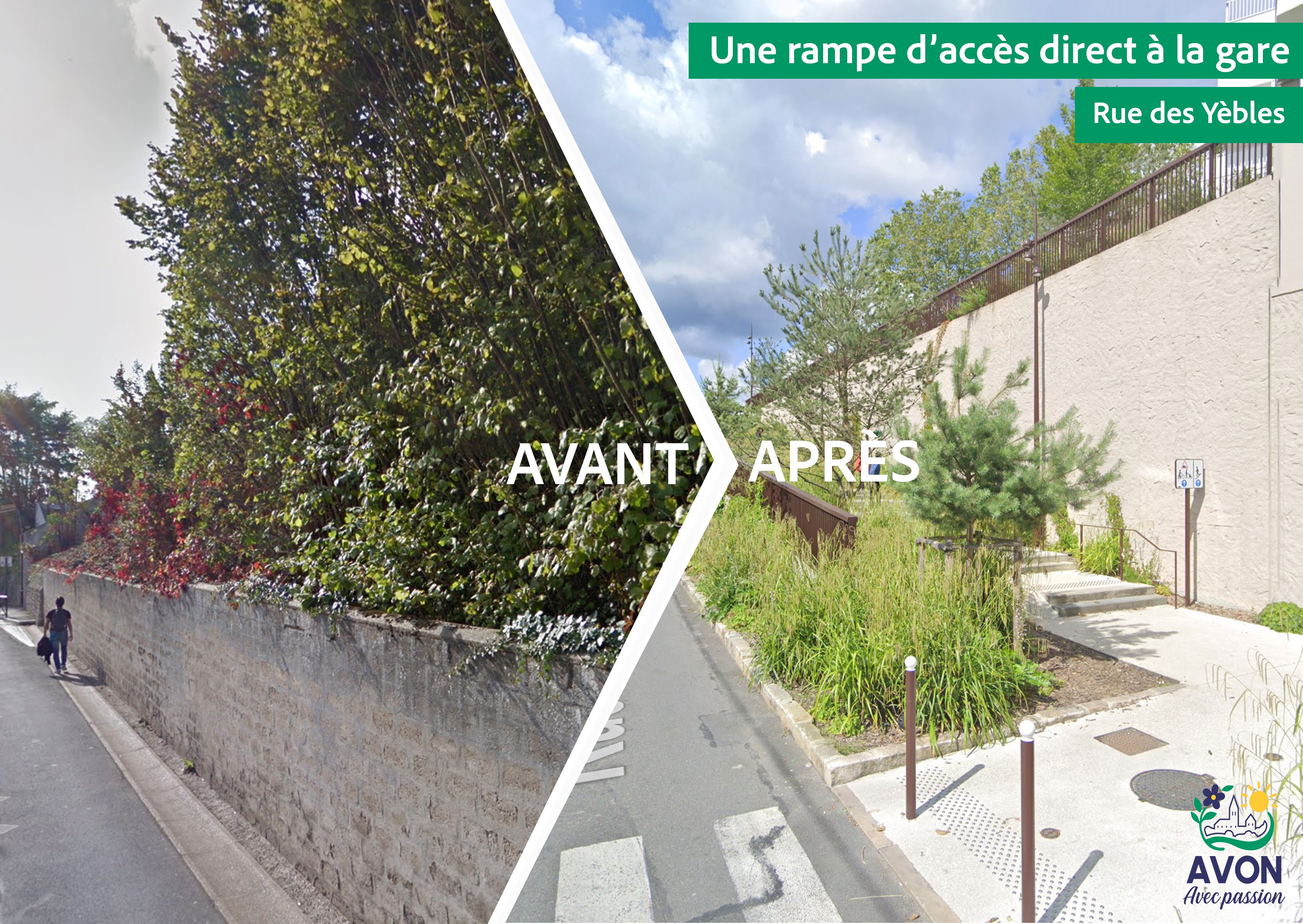 rampe d'accès à la gare